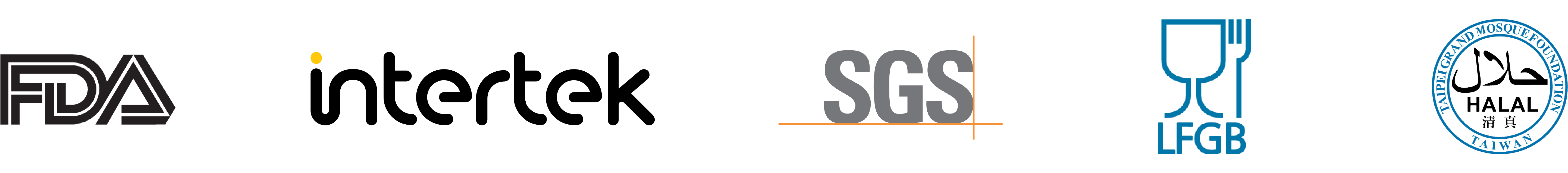 certified from SGS, LFGB, HALAL, intertek and FDA